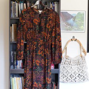 H&M Floral Chiffon Maxi Dress